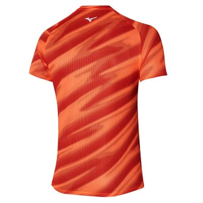 Camisa Mizuno Dryaeroflow Estampados Tee Hombre Rojos - Chile M275LCZMYJ